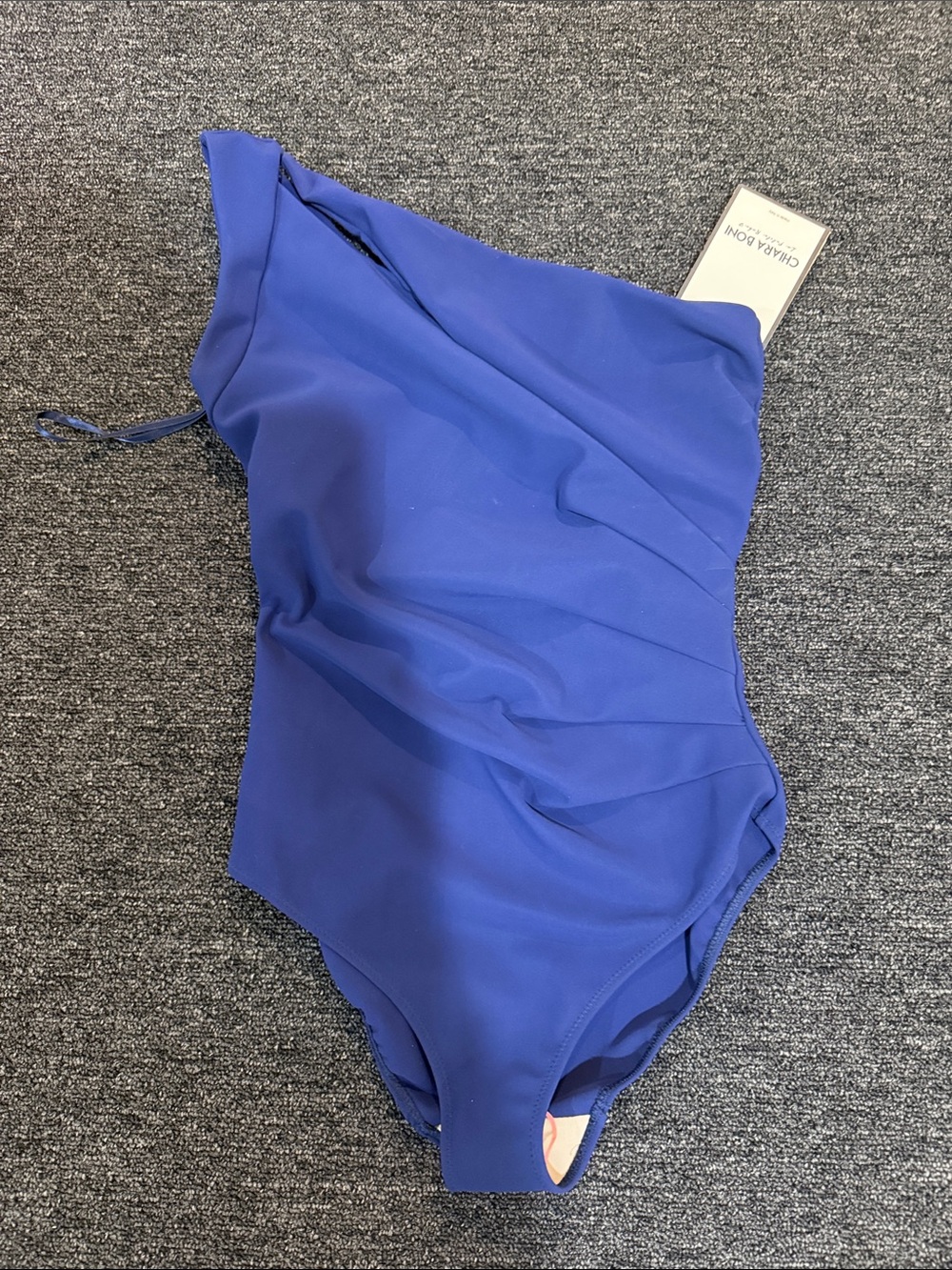 Chiara Boni womans One-Shoulder Cobalt Blue One-Piece